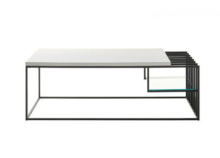 Table de salon blanc laqué