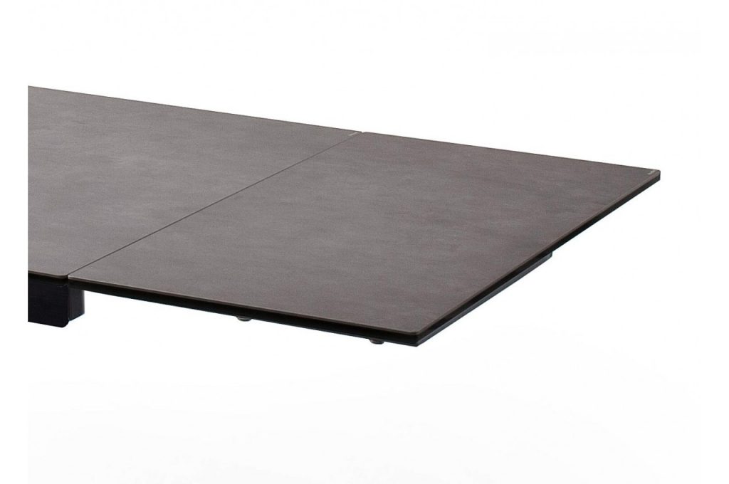 Table repas rectangulaire extensible gris anthracite