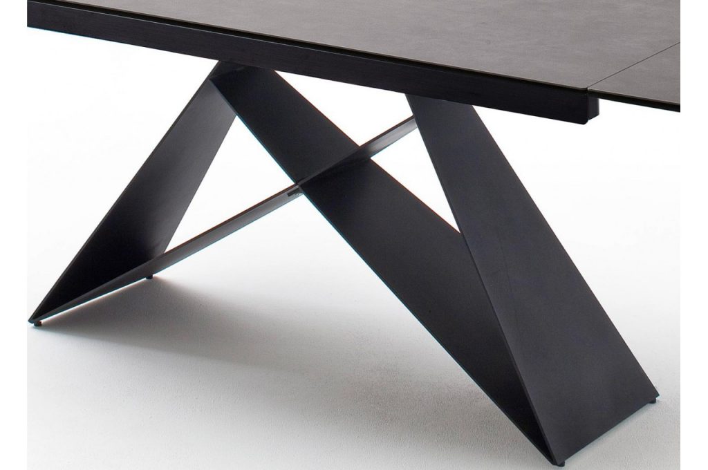 Table à manger rectangulaire extensible gris clair