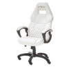 Chaise de bureau en simili cuir blanc