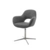 Chaise gris anthracite pied acier brossé - Gris anthracite