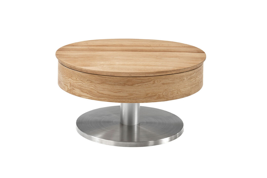 Table de salon ronde en bois MDF