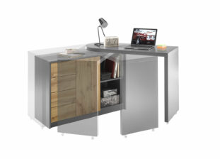 meuble bureau plateau pivotant
