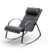 fauteuil relax à bascule simili cuir noir