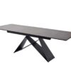 Table repas rectangulaire extensible gris anthracite