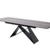 Table à manger rectangulaire extensible gris clair