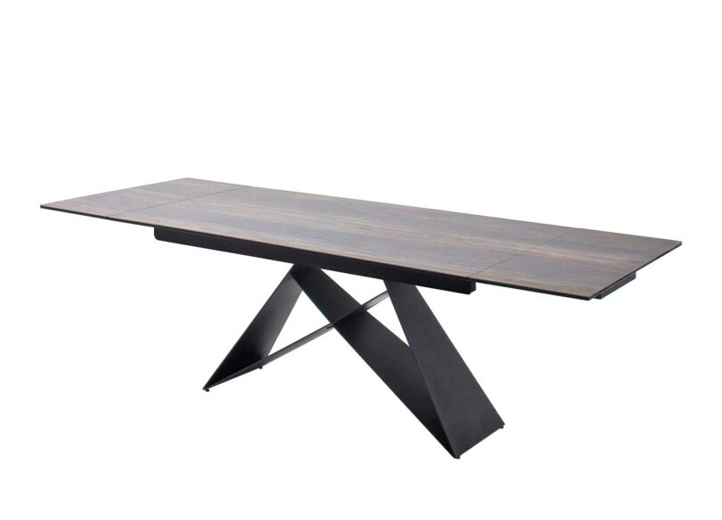 Table à manger rectangulaire extensible gris clair