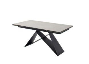 Table à manger rectangulaire extensible gris clair
