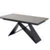 Table repas rectangulaire extensible gris anthracite