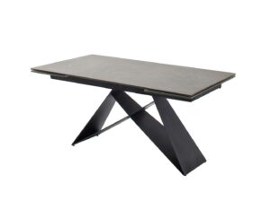 Table repas rectangulaire extensible gris anthracite