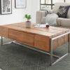 Table basse rectangulaire bois de chêne design