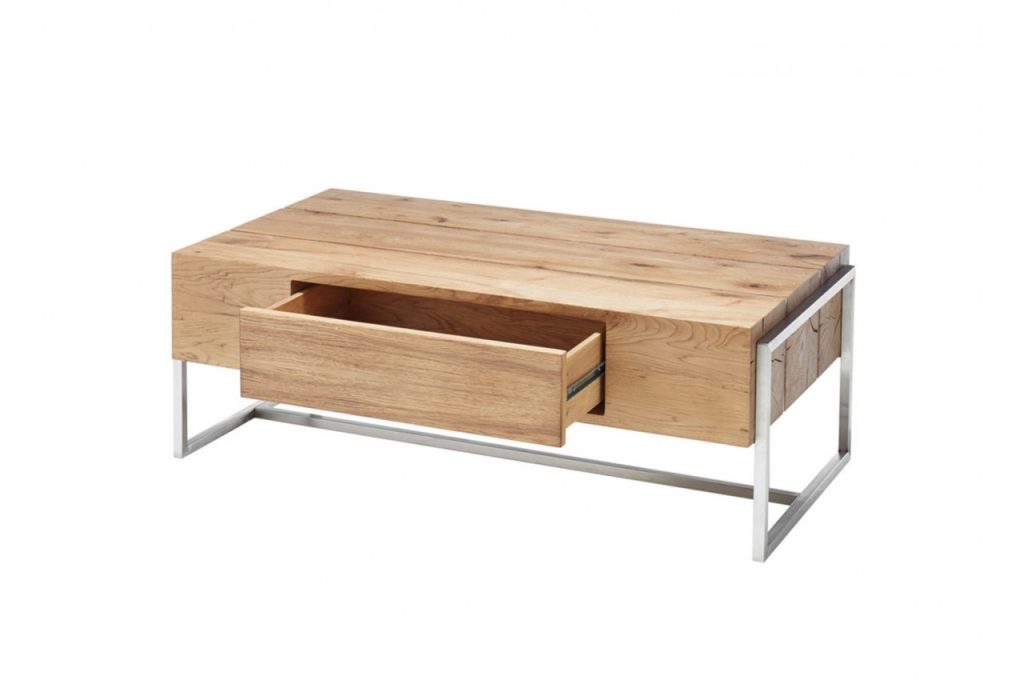 Table basse rectangulaire bois de chêne design