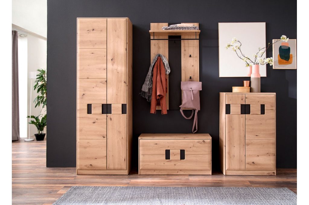 Ensemble d'entrée complet en bois et métal