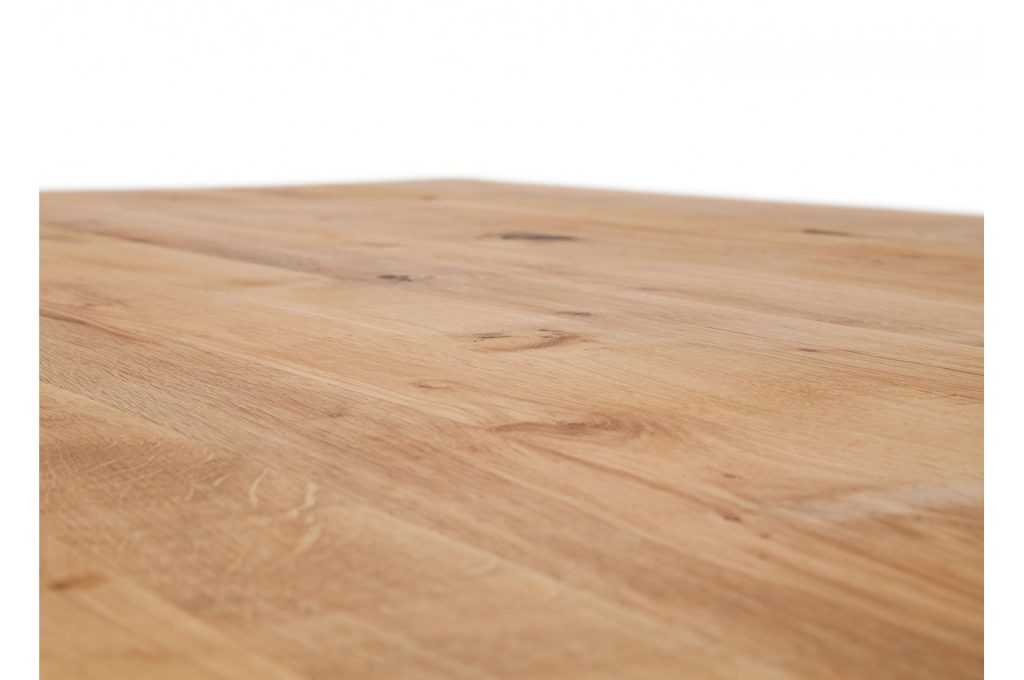 Table repas bois massif et métal noir contemporaine