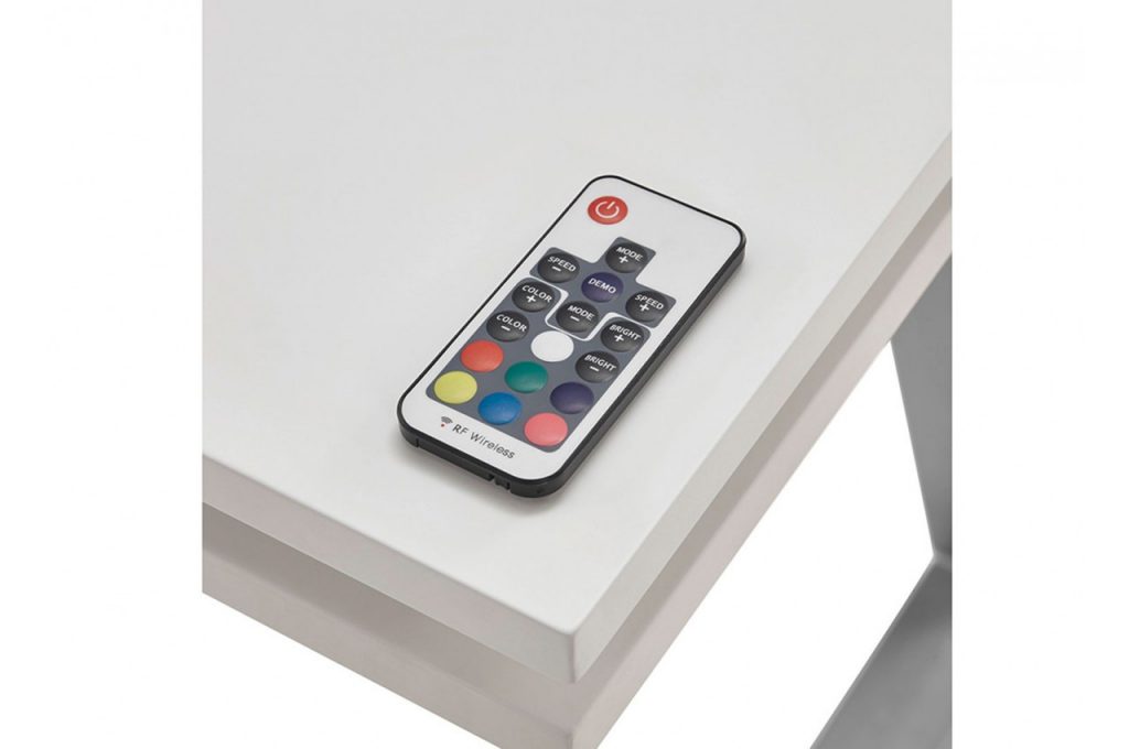 Bureau gamer blanc laqué mat RGB