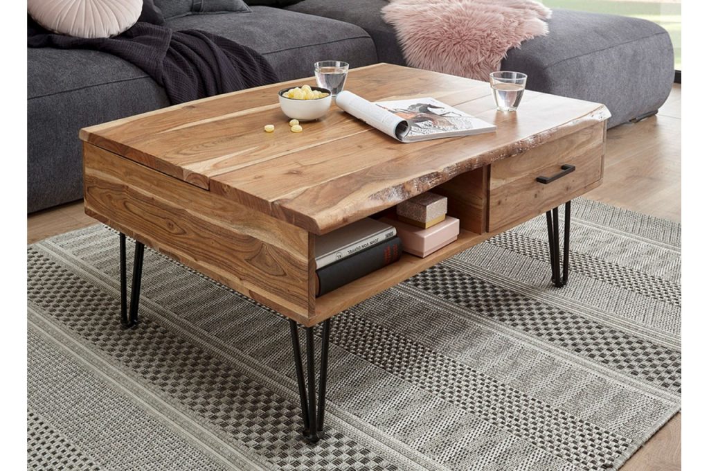 Table basse créative en bois massif