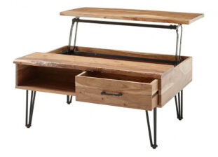 Table basse bois acacia plateau relavable