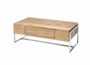 Table de salon en bois plaqué chêne design