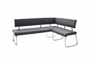 Banc d'angle pour séjour salle à manger noir