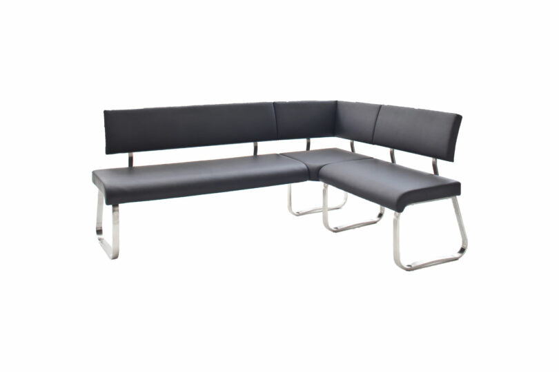 Banc d'angle pour séjour salle à manger noir