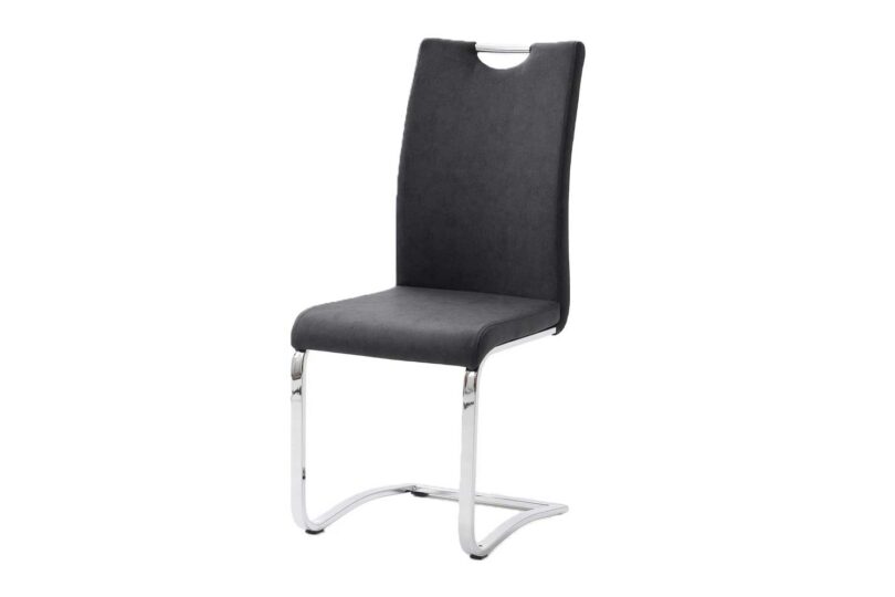 Chaise en tissu anthracite moderne