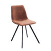 Chaise en microfibre marron - Marron