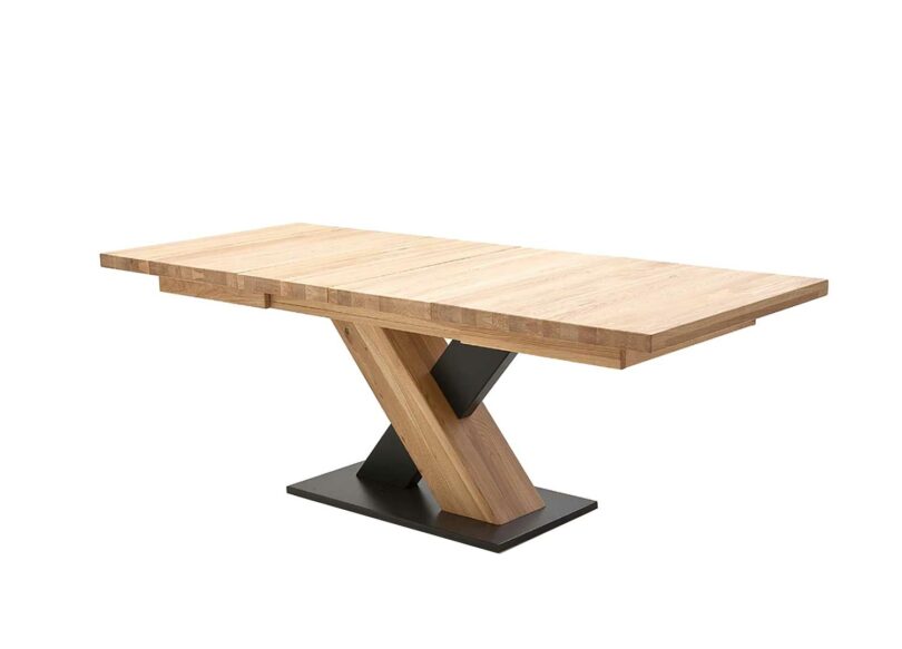 table à manger rectangulaire extensible bois massif chêne bianco