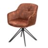 Chaise au velours marron auburn - Marron auburn