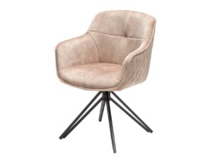 Chaise au velours grège design
