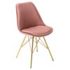 Chaise en velours rose