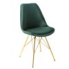 Chaise en velours vert - Vert foncé