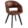 Chaise en microfibre marron