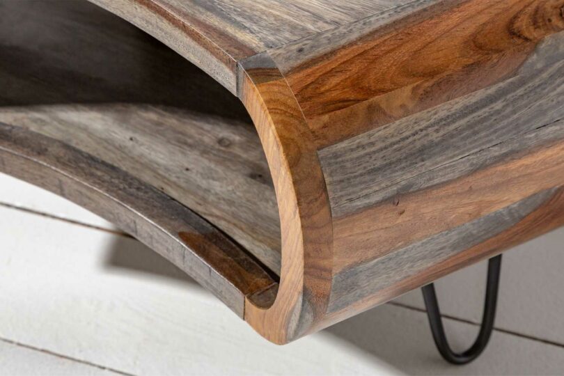 Plateau de la table basse en bois massif