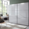Armoire de chambre verre gris clair de  portes coulissantes