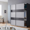 Armoire gris clair  portes dressing