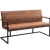 Banc de séjour en microfibre marron - Marron