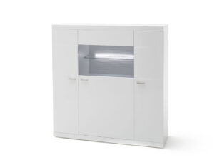Bahut laqué blanc brillant moderne