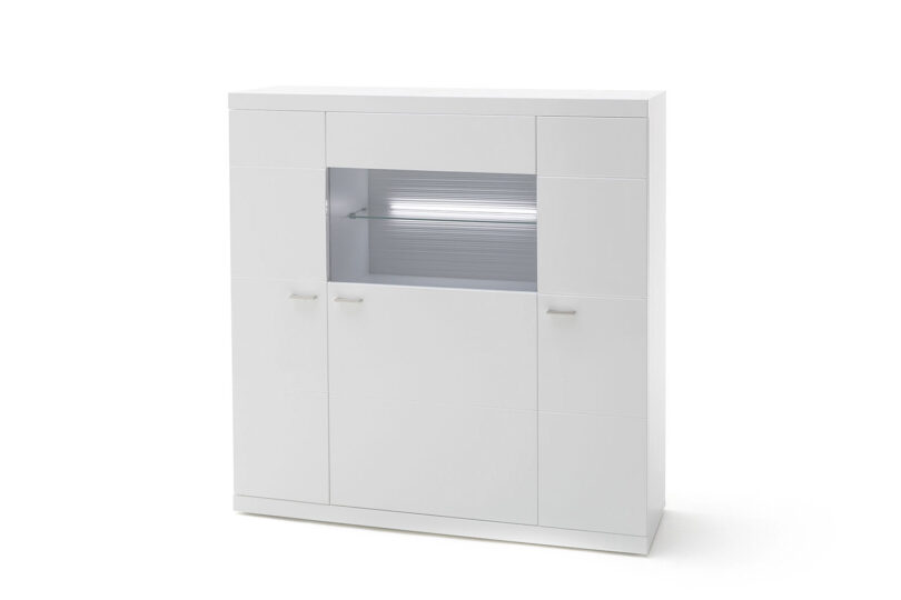 Bahut laqué blanc brillant moderne