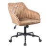 Fauteuil de bureau en velours taupe design