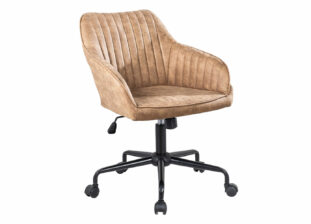 Fauteuil de bureau en velours taupe design