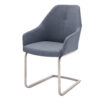 Chaise bleu gris pied luge - Gris bleu