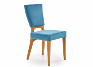 Chaise en microfibre bleu
