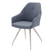 Chaise grise pieds ovales - Gris bleu