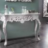 Table console baroque argentée