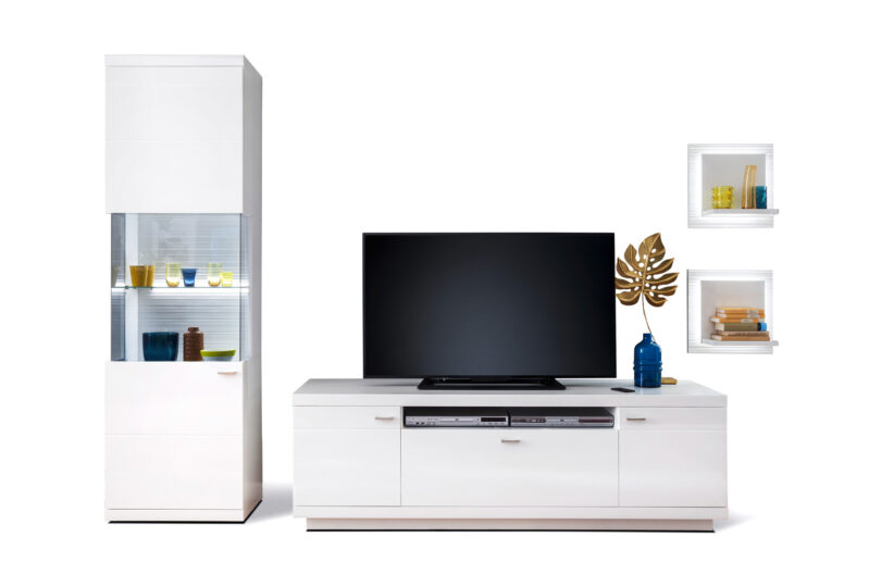 Ensemble tv blanc laqué design