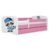 Lit enfant rose raton laveur - Rose