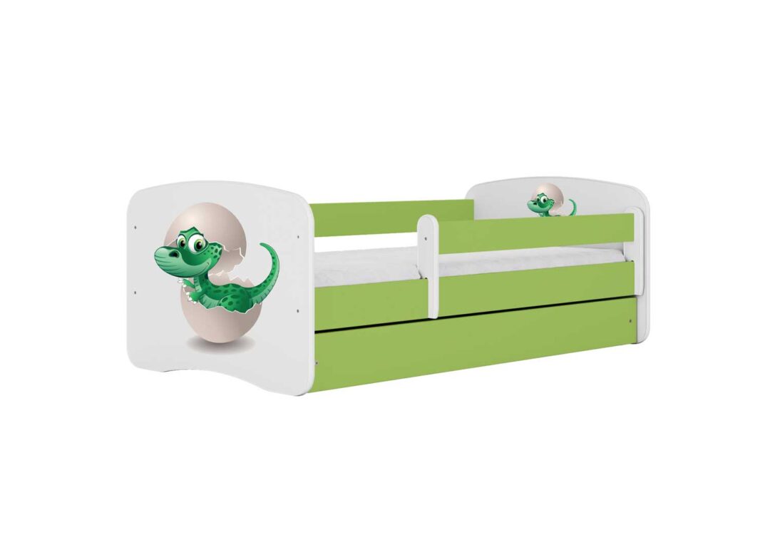 Lit enfant dinosaure vert
