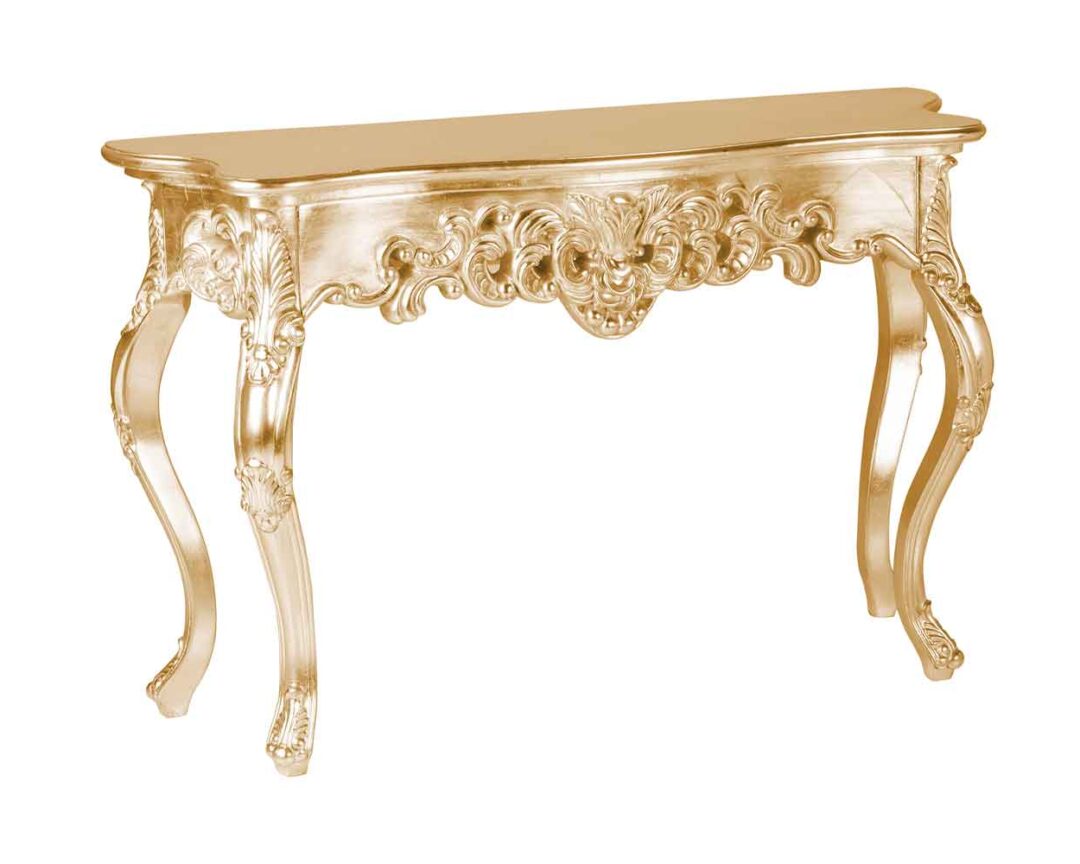 Console de salon baroque dorée