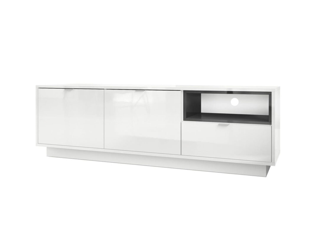 Meuble tv blanc et noir design