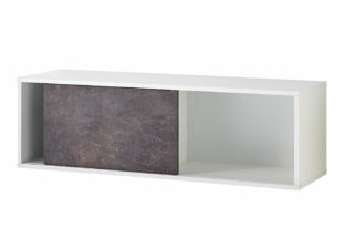 Meuble de rangement blanc laqué mat